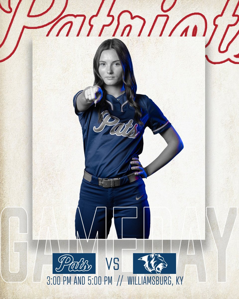 We have another MSC series on deck today! Come out and support the Pats as they face Georgetown College! #OneBigTeam 

🆚 - Georgetown College
🕒 - 3:00 p.m. (EST) // 5:00 p.m. (EST)
📍 - UC Softball Complex
📺 - shorturl.at/nEGHV
📈 - shorturl.at/kDPX6