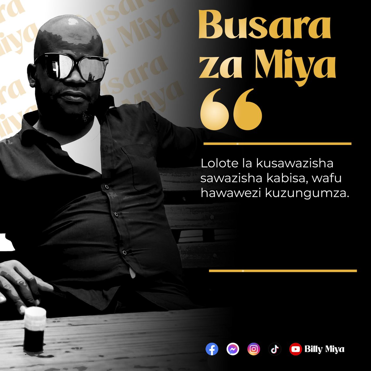 Akili kichwani mdau. #Falsafa #Busara #BrandMiya #BillyMiya