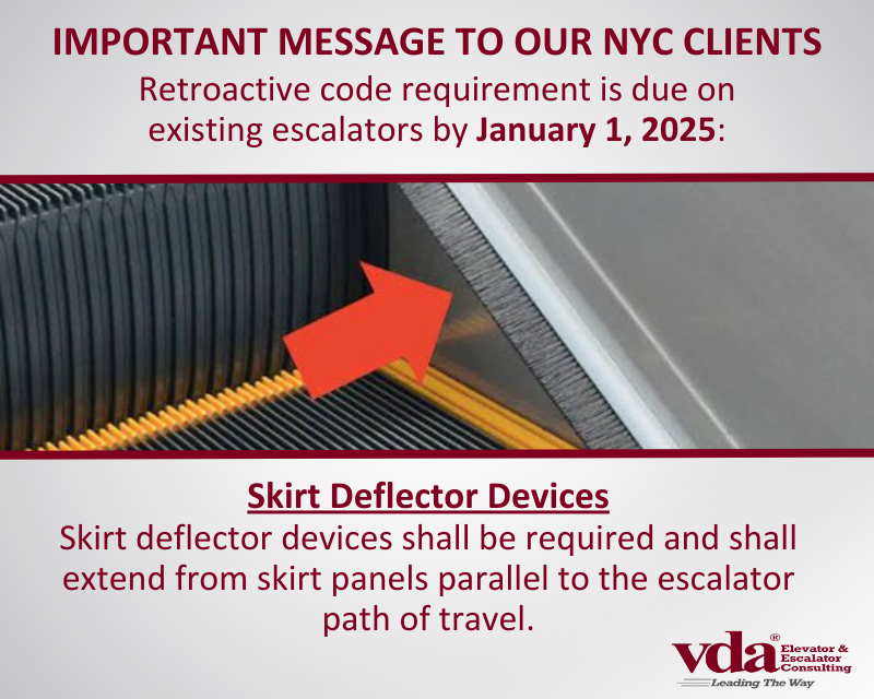 #NYC Clients: If you have escalators, there’s a change to code effective January 1, 2025. If you have questions or concerns, VDA can help. vdassoc.com/office/