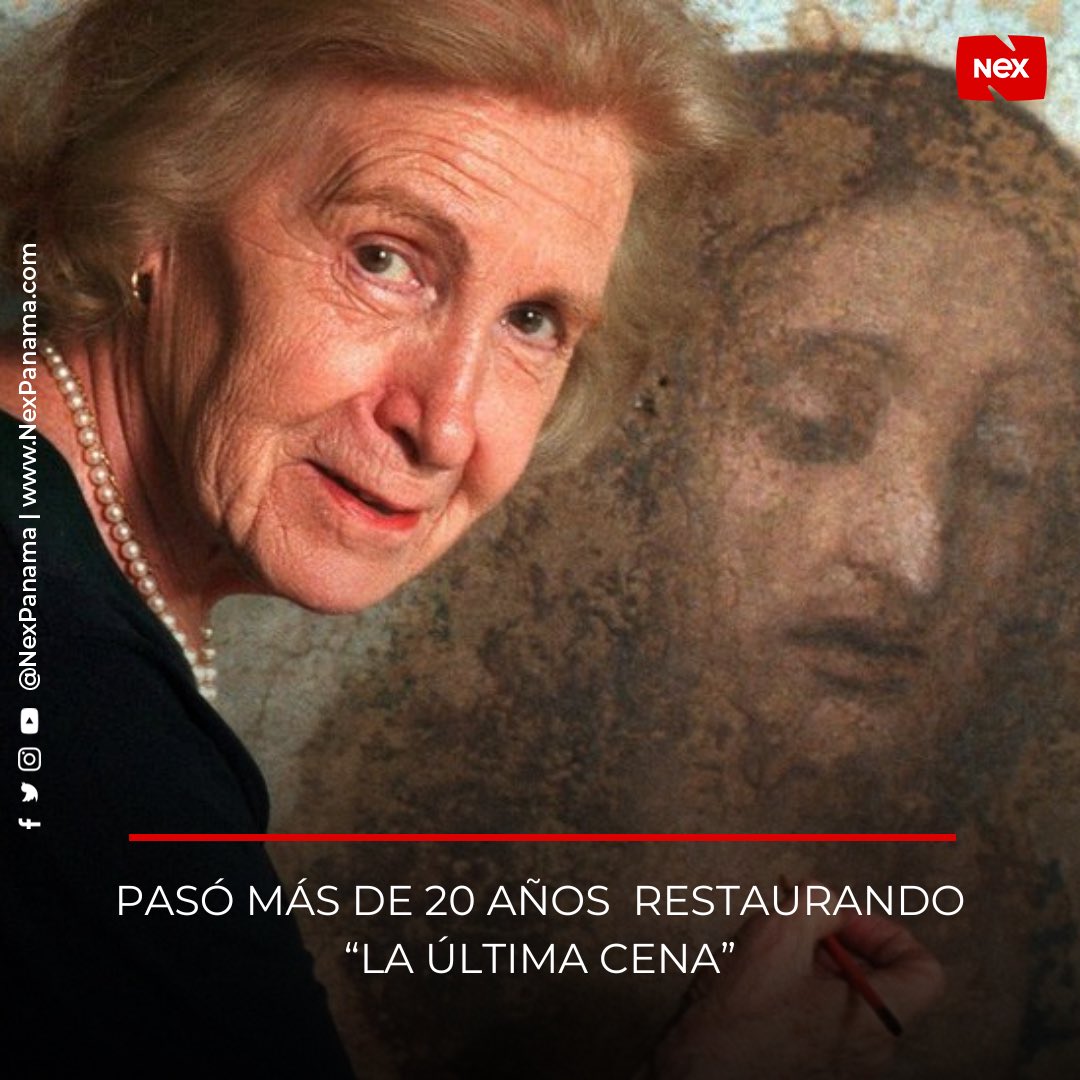 “Enmendó el gran ‘error’ de Leonardo Da Vinci😱 Pinin Brambilla, una de las mayores autoridades en conservación de frescos renacentistas, se tardó más de dos décadas en restaurar 'La última cena' de Leonardo Da Vinci.🖌️ #nexpanama #nex