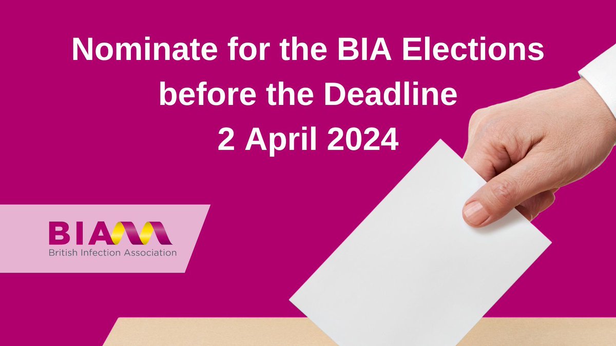 Nominations for the BIA Elections 2024 close on Tuesday If you’d like to be considered, you must receive support from a prosper and seconder who are BIA Members. Find out more 👉 buff.ly/3wR1xBC #Infeciton #IDTwitter #AMR #InfectionAssociation