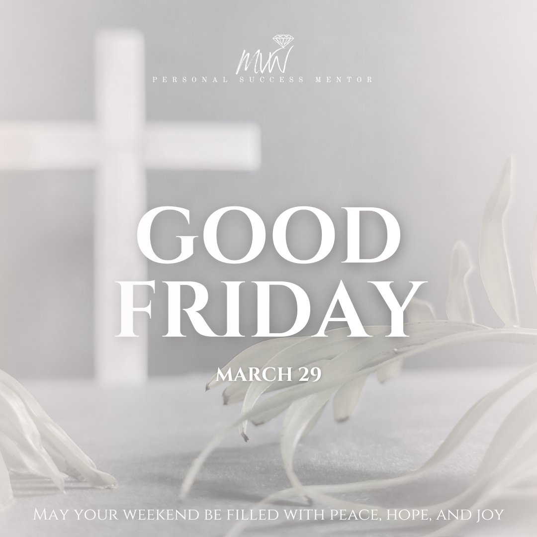 DivineExecutive's tweet photo. “For God so loved the world that He gave His only begotten Son, that whoever believes in Him should not perish but have everlasting life.” 
John 3:16, NKJV

May your weekend be filled with peace, hope, and joy.

#GoodFriday #Renewal #Hope #Peace #MarshaVWatson #DivineExecutive https://t.co/ijqbsqOIKH