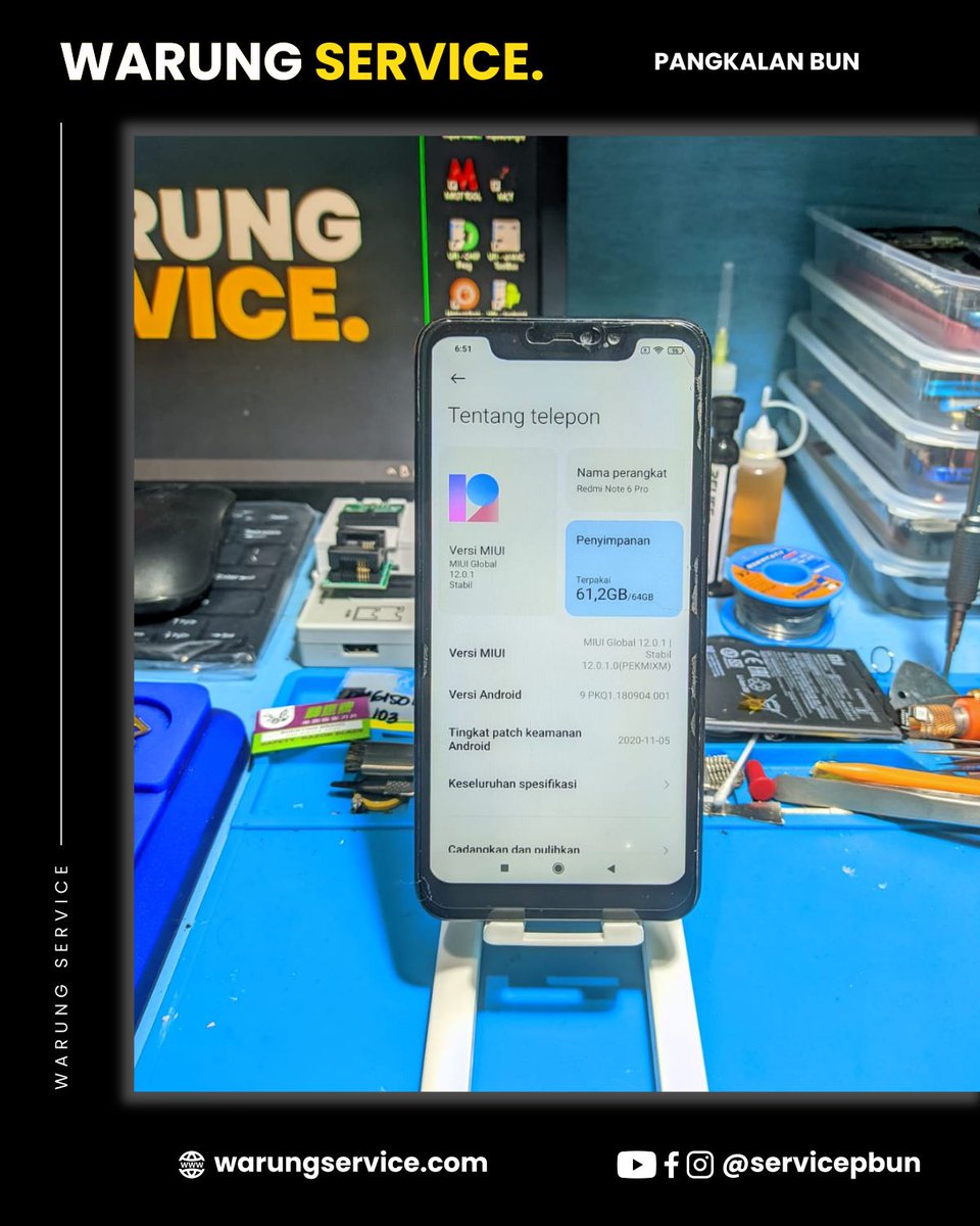 servicepbun's tweet photo. Alhamdulillah WeS ✅

Xiaomi Redmi Note 6 Pro

Kerusakan:
● Restart Terus

Ikuti:
https://t.co/UE6FKbo1Pr
https://t.co/STfw76qFDx
https://t.co/PFq5sU87qv
https://t.co/vSlixESvZb

Website:
https://t.co/WagBcqs4yL

#warungservice #servicepbun #xiaomi #infopbun #pangkalanbun https://t.co/OE9UKDUHzU
