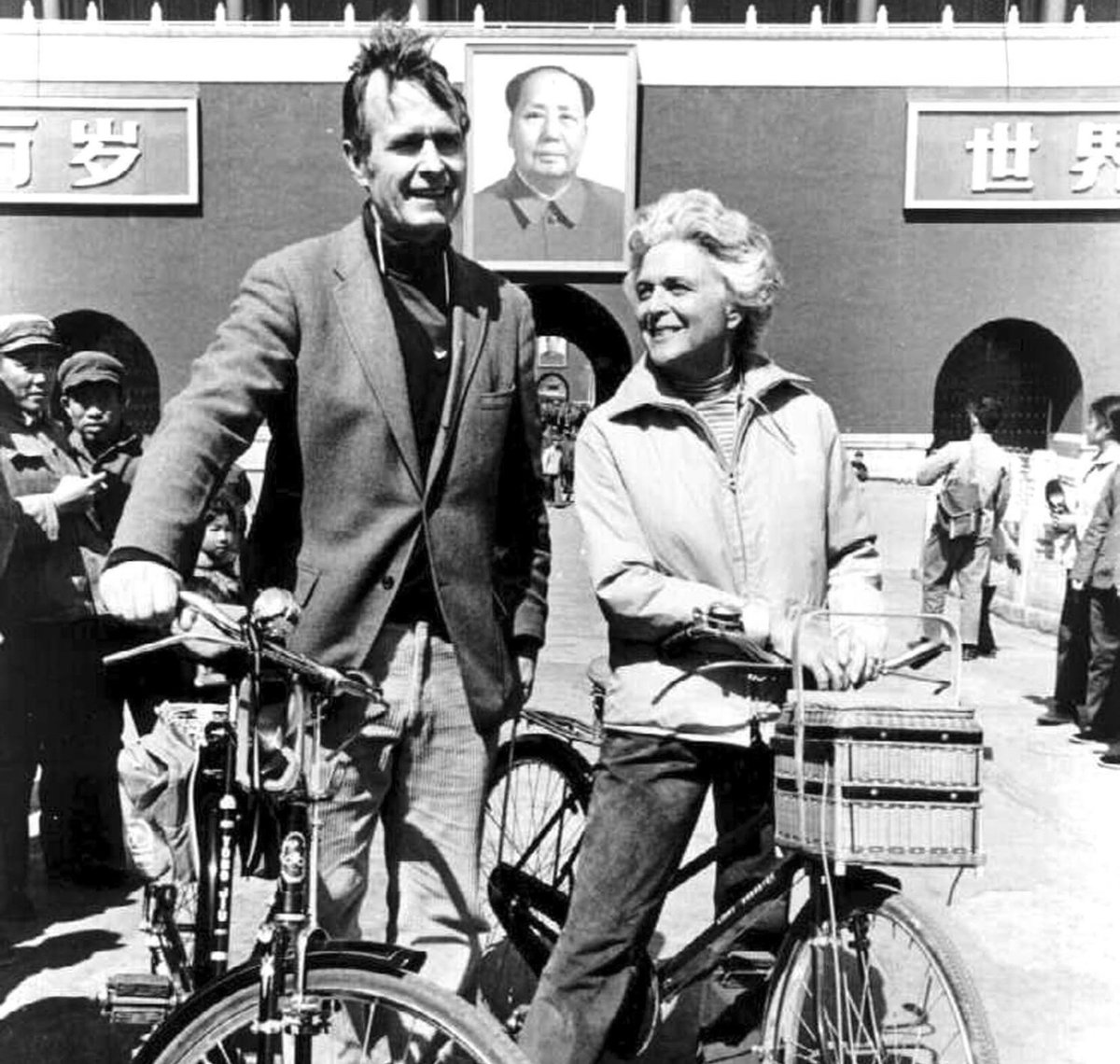 #MoreThanFirst Ladies:  FLOTUS Travel George and Barbara Bush in China. ca. 1974-1975 Photo Credit: George H.W. Bush Presidential Library and Museum #bush41 #bush41museum #bush41library