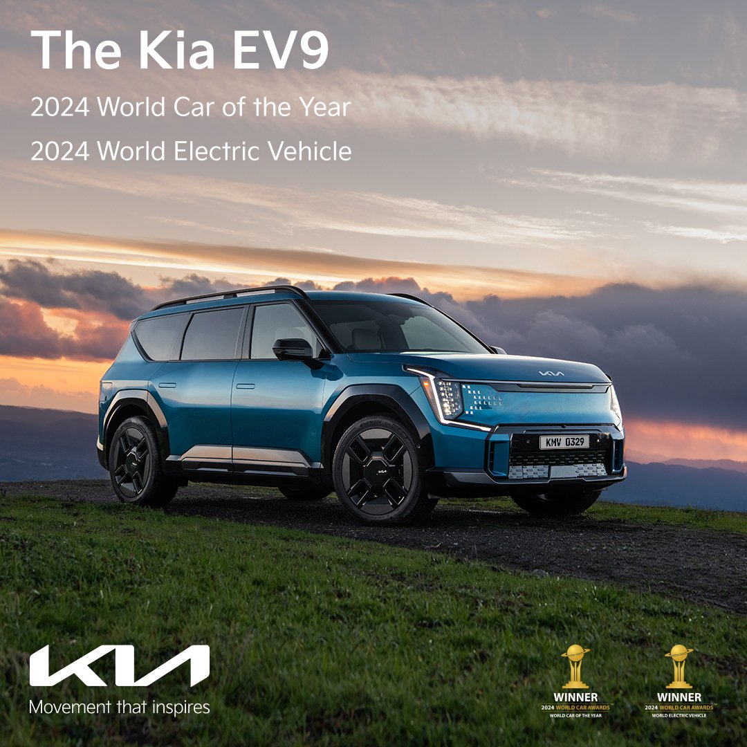 🎉 We are delighted to announce that the Kia EV9 has been named 'World Car of the Year' for 2024. 😊 Book your test drive with Hendy Kia today. #Kia #KiaEV9 #WorldCarOfTheYear #EV #ElectricVehicle #Winner