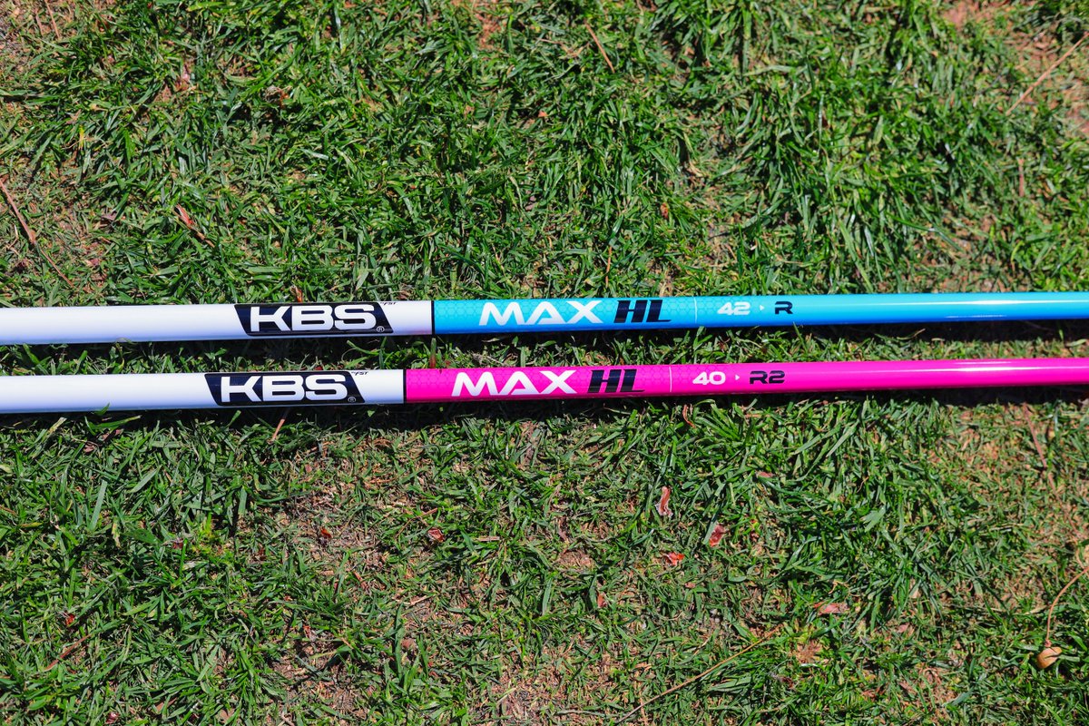 The All-New Max HL wood shaft in a blue and pink finish🍬 Allowing players with lower swing speeds the ability to hit the ball at a higher launch & spin! Learn more at the KBS website⬆️ #newproduct #graphite #lightweight #kbsgolfshafts