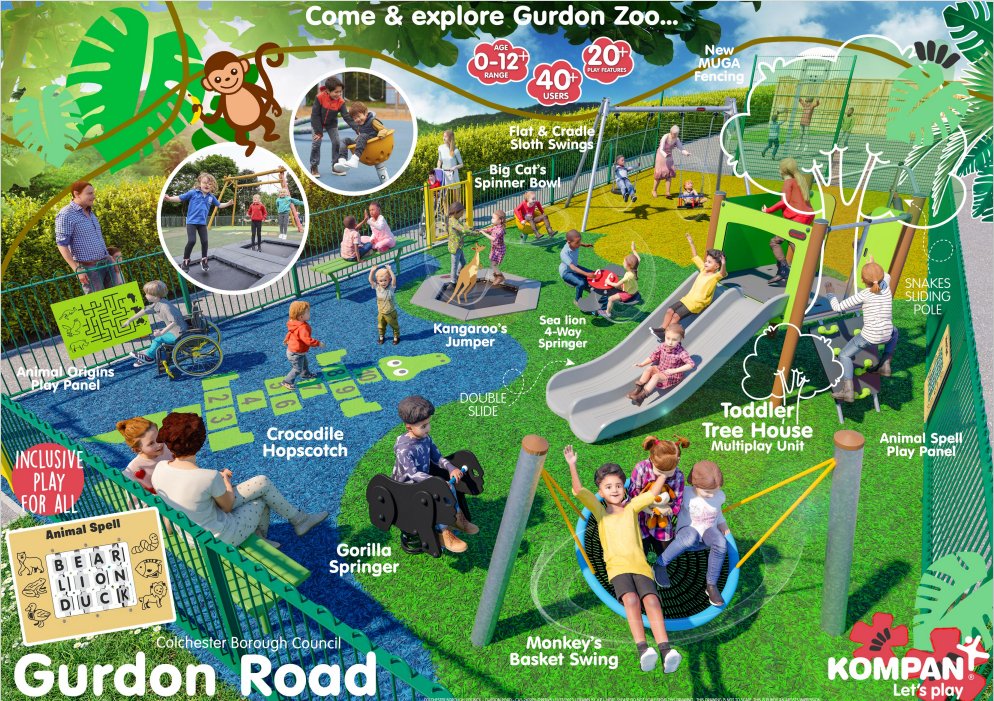 Good News for Good Friday! 🎉 Gurdon Road play area is getting a revamp! We asked you to vote on the final design and the results are in. I think we can all agree it's going to be a huge improvement! Stay tuned for updates! 🛠️ 📣