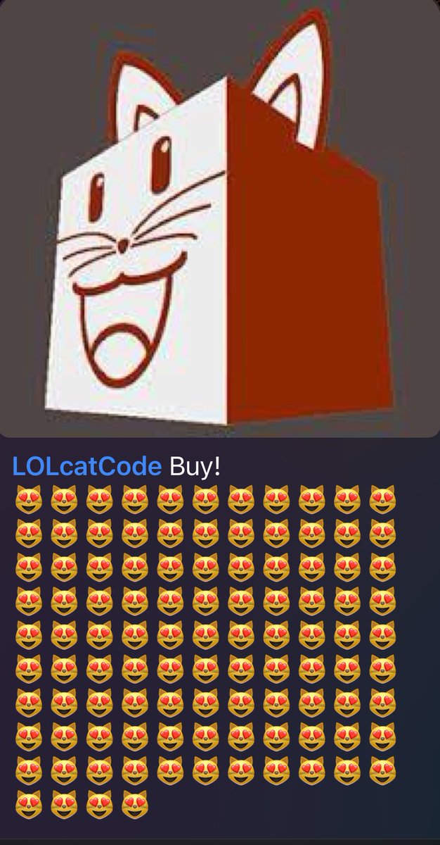 LolChainDAO's tweet image. THEY STILL DONT KNOW ITZ CAT 🐱 SZN #LOLCATCODE 

CATSSS MEOWING ON-CHAIN 🧑‍💻

#LOLCODE @LolCodeSolana_

CA: 6ejGKjEqQtDen3VREvE8FuFS1AyJAWJENKTWvT8B5jig