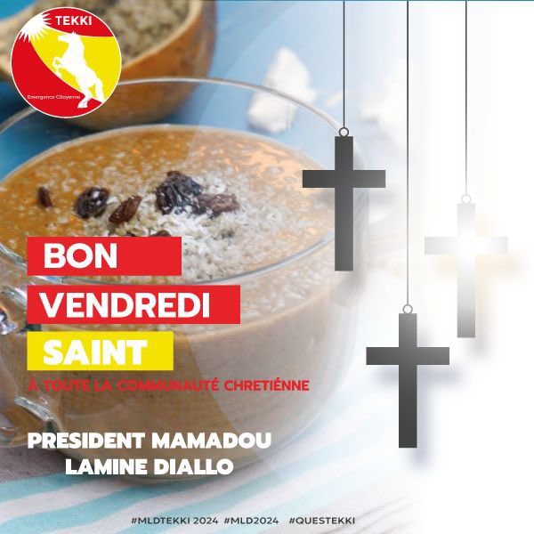 Mld2024's tweet photo. Souvenons-nous des leçons de ce jour : le sacrifice, le pardon et l'amour. 
Le Sénégal matérialise cela à travers le Ngalakh si généreusement partagé.
Bon Vendredi Saint à toute la communauté chrétienne.
Que la grâce de Dieu nous illumine et nous guide sur son chemin.

#VendrediSaint