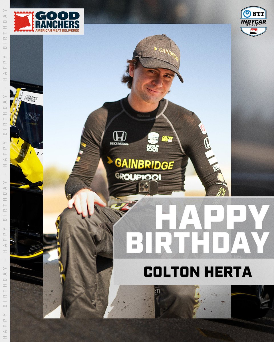 It's your day, @ColtonHerta! Happy 24th birthday to the @AndrettiIndy driver. 🎂
