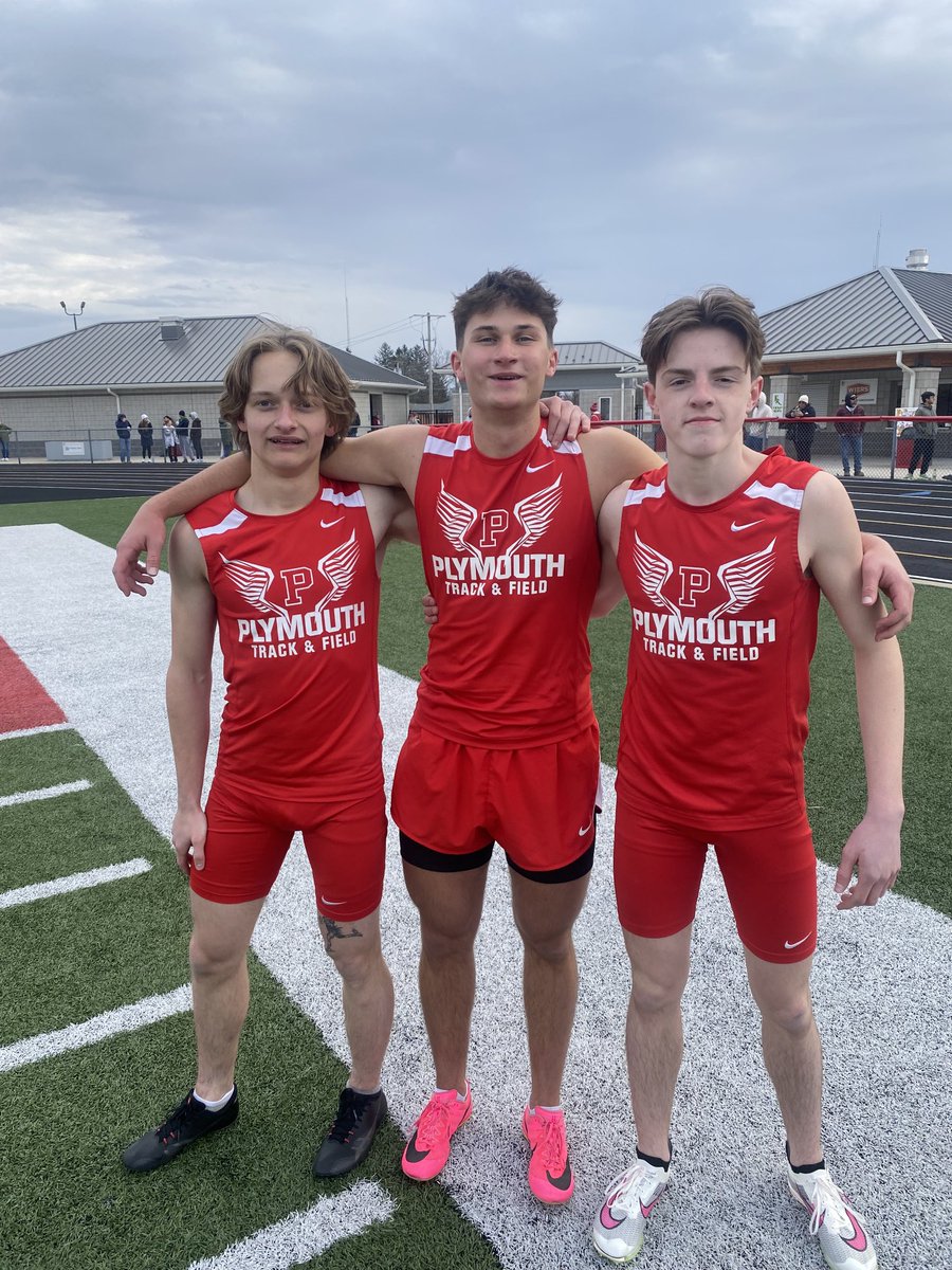 PlymouthHS_XCTF's tweet image. First Outdoor Meet!!
Plymouth 78 Rochester 53 

Individual wins: 
Carter Bush - 100m and 200m 
Coby Walters - 400m and Pole Vault 
Freddy Kallenberg - 3200m 
Kylen Ellery - High Jump 
Long Jump - Jaden Yates 
4x100 
4x400 
4x800