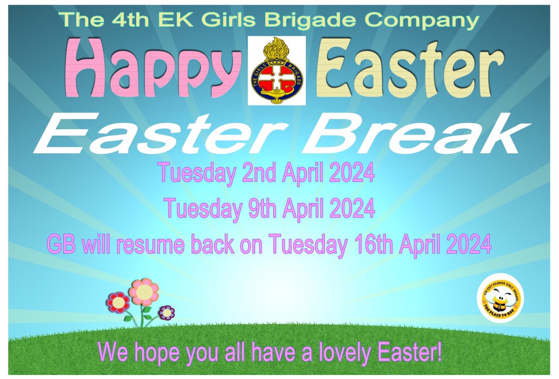 Easter holidays have a wonderful time everyone xxx