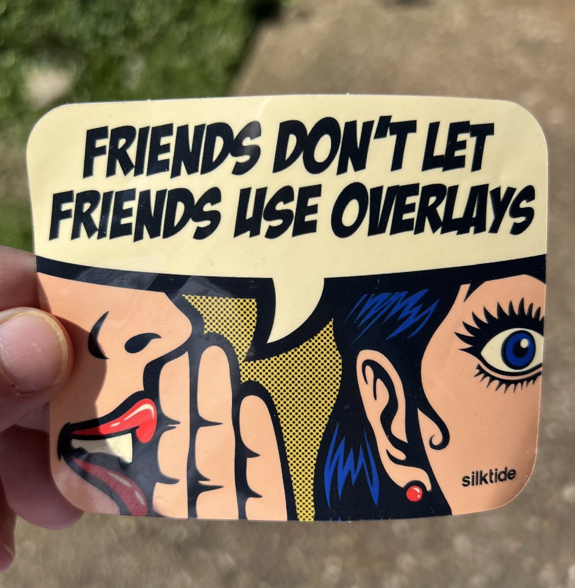 jsamdonnelly's tweet photo. Some great SWAG from the CSUN conference. Overlay companies such as AcessiBe, AudioEye, and UserWay are a scourge on the digital world. Especially disabled users and the well-intentioned  companies who are tricked into using their services only to get sued. https://t.co/5eLRVa3R25