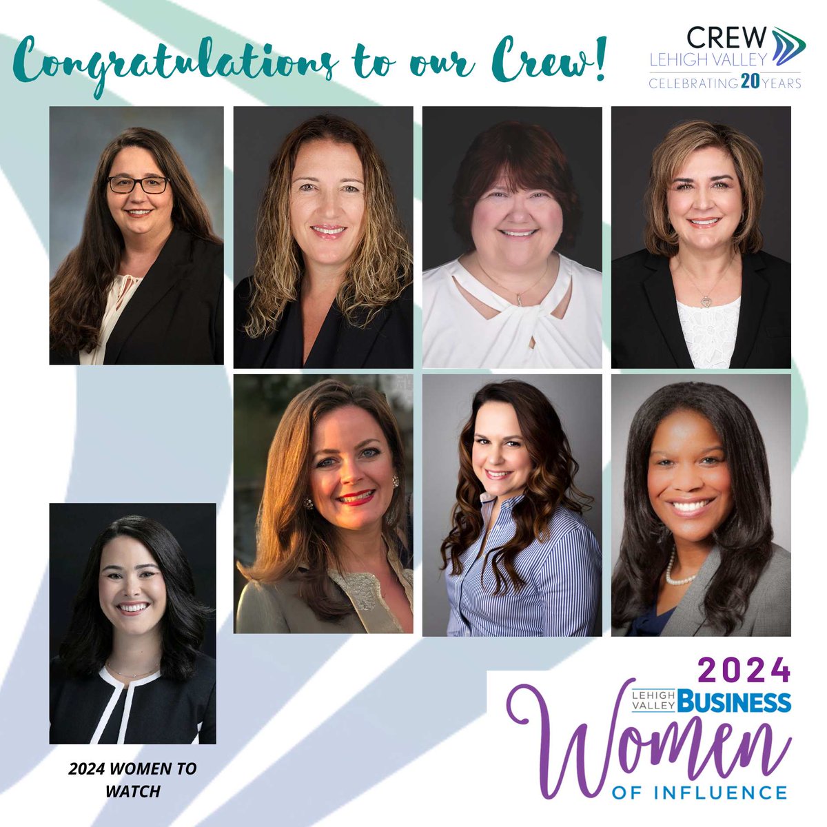 Congratulations to the phenomenal members of CREW Lehigh Valley who have been honored as Women of Influence by Lehigh Valley Business! 

#CREW_LV #WomenOfInfluence #GameChangers #LVB #LehighValley #CRE #PhiladelphiaCRE