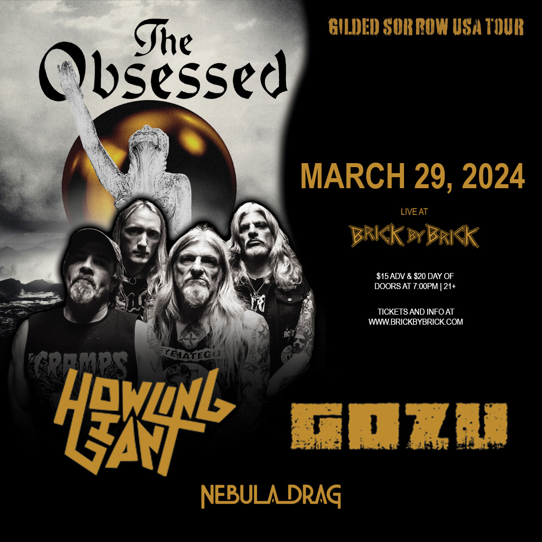 TONIGHT 📆 Doors are at 7:00PM for @theobsessedofc with @howlinggiant @gozu666 and #NebulaDrag! bit.ly/ObsessedSD #LiveAtBxB #TheObsessed @RippleMusic