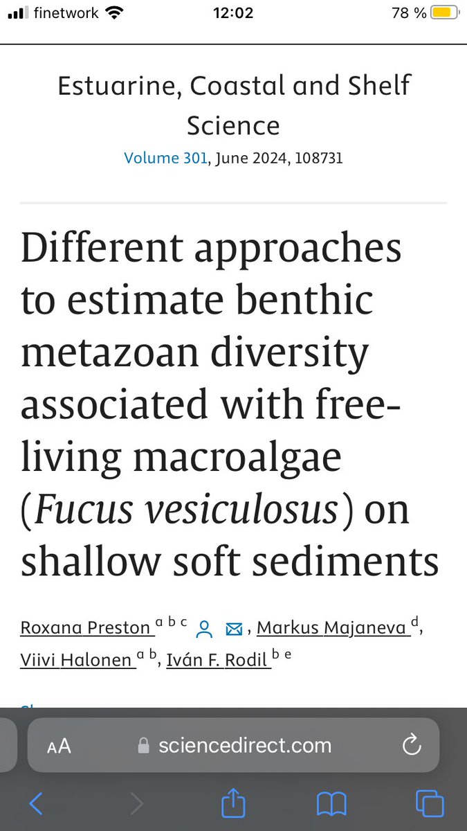 New Helsinki/Cádiz collab. Benthic biodiversity associated to free living F. vesiculosus using conventional and eDNA approaches. Led by @preston_roxana @Tvarminne @uca_biologia @inmar_uca @Divulga_UCA #OpenAccess sciencedirect.com/science/articl…