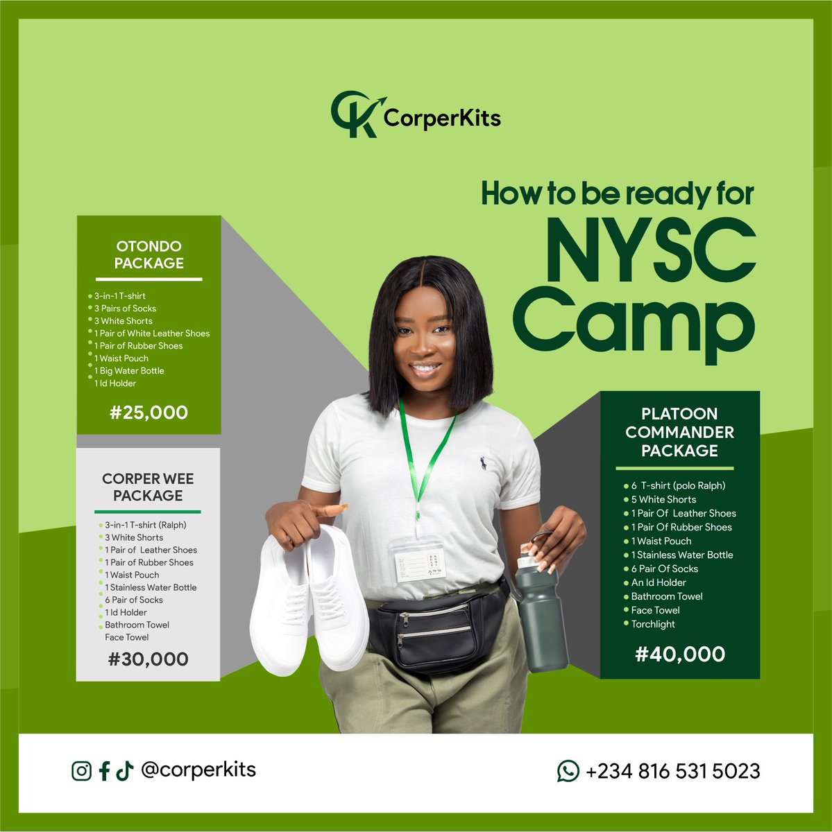 corperkits's tweet photo. We didn't want to join the inflation train, but we just had to. Because of our quest to continue to bring you the best of everything, we have decided to make some changes in the packages and singles prices

Thank you so much for your consistent patronage and referral #corperkits https://t.co/HlFf8dwSXF