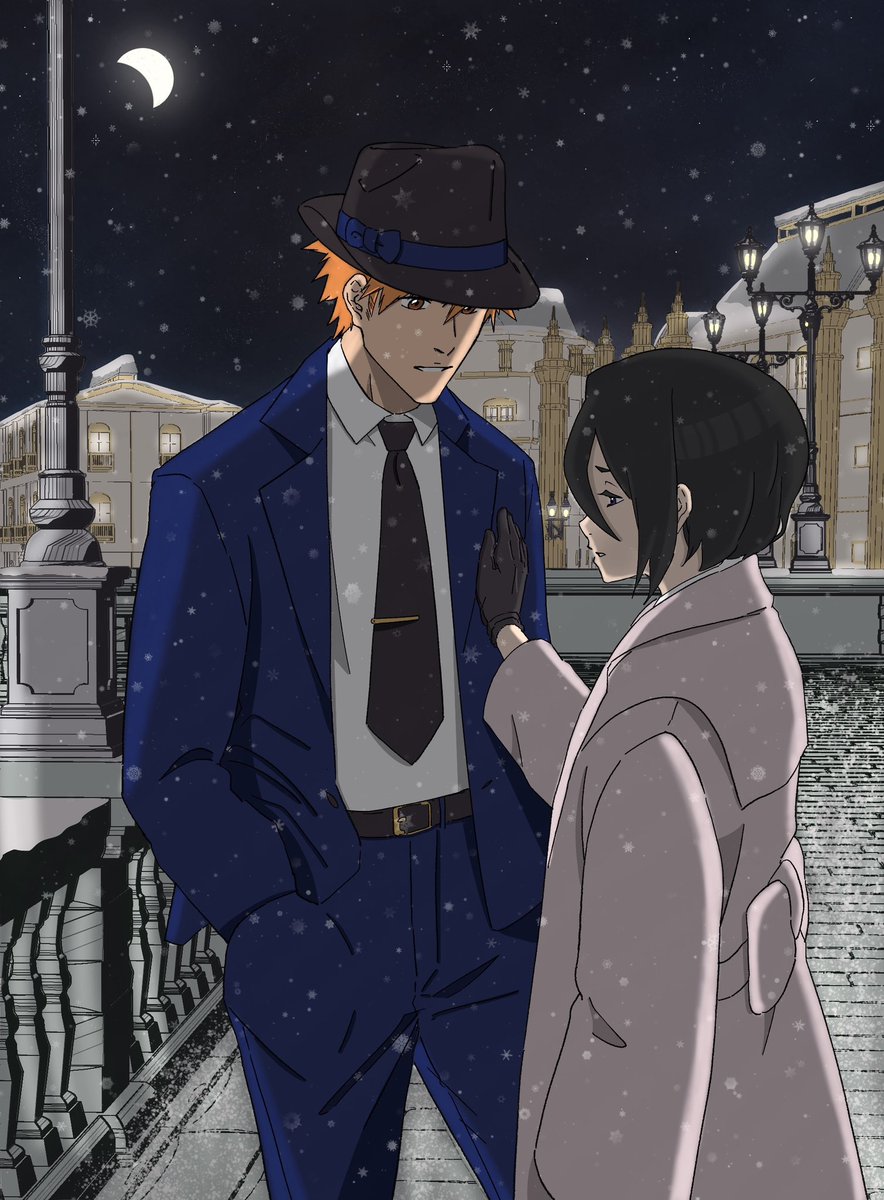 This is the second piece for Pumpkin’s IchiRuki collab fic :3 

Line art by @hiitsyart 💫 
And Colored by ✨ me ✨ 

Go read this amazing Spy AU! 🕵🏻‍♀️ 💜 🧡 

archiveofourown.org/works/54539770…

#Ichiruki 
<a href="/ichirukicollab/">Strawberry Tales: An IchiRuki Collab</a>