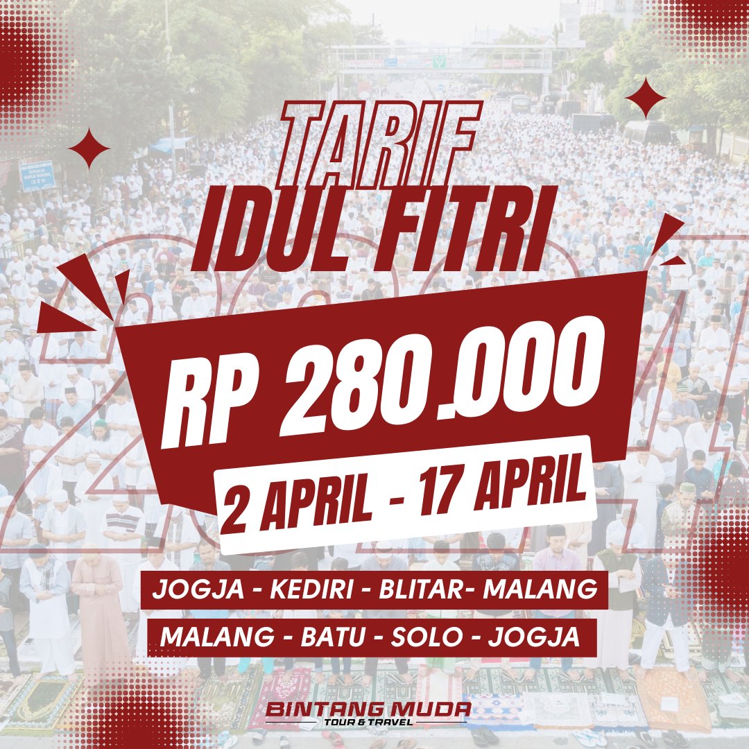 INFO TRANSPORTASI MUDIK

- ARMADA ELF
- JADWAL 19:00
- MAKAN 1X

RESERVASI 0851 5856 8665

#TravelJogjaMalang
#TravelJogjaKediri
#TravelJogjaBlitar

Dan arah sebaliknya ~