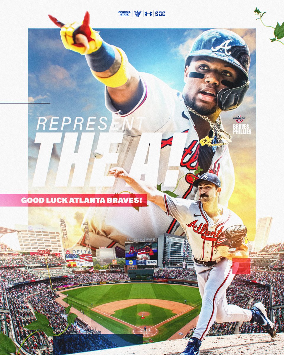 GSUPanthers's tweet image. Good luck @Braves ‼️

#LightItBlue | #BravesCountry