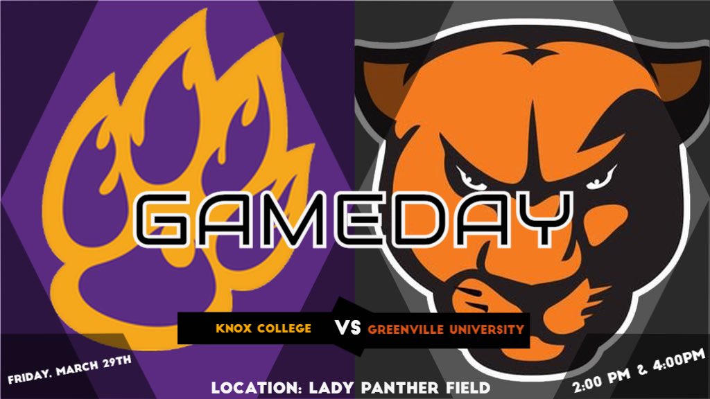 Catch KCSB on the field today for a non Conference Double Header at Greenville University, 2&amp;4 pm start time! 💜💛🔥🥎