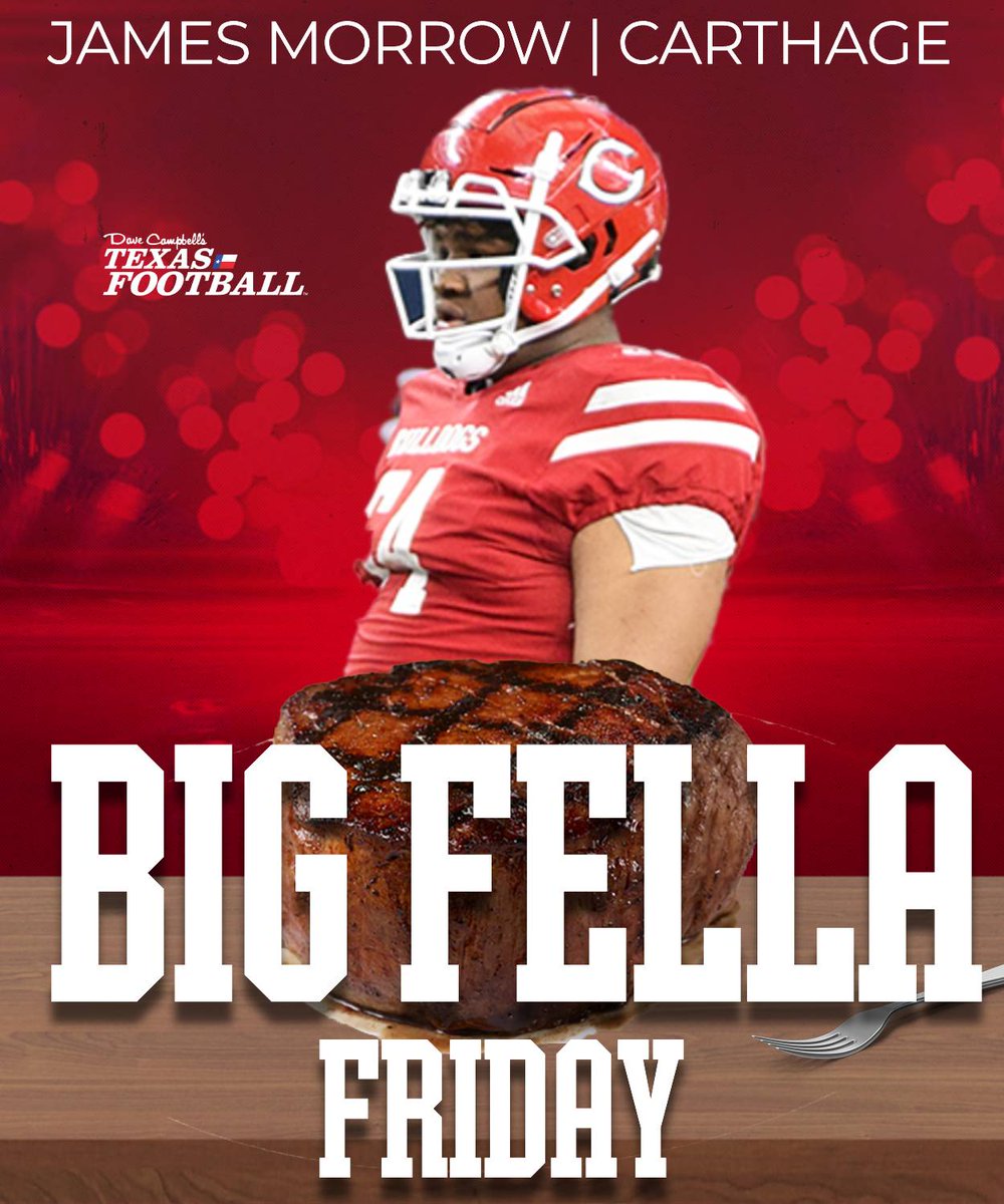 dctf's tweet photo. BIG Fella Friday 🥩

James Morrow - @james_morrow54 | @carthagedawgs 
2025 DL | 6-1, 280

https://t.co/vY34gcJVAs https://t.co/bK4kstrLXN