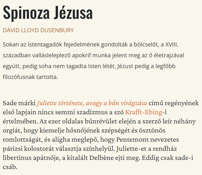 DusenburyDavid's tweet photo. Very pleased that the Budapest cultural magazine Országút has published a Hungarian translation of my new @EngelsbergIdeas essay on Spinoza's Jesus. Read "Spinoza Jézusa" here - https://t.co/ZgEoRHG2cL https://t.co/4IT7X1HLlO
