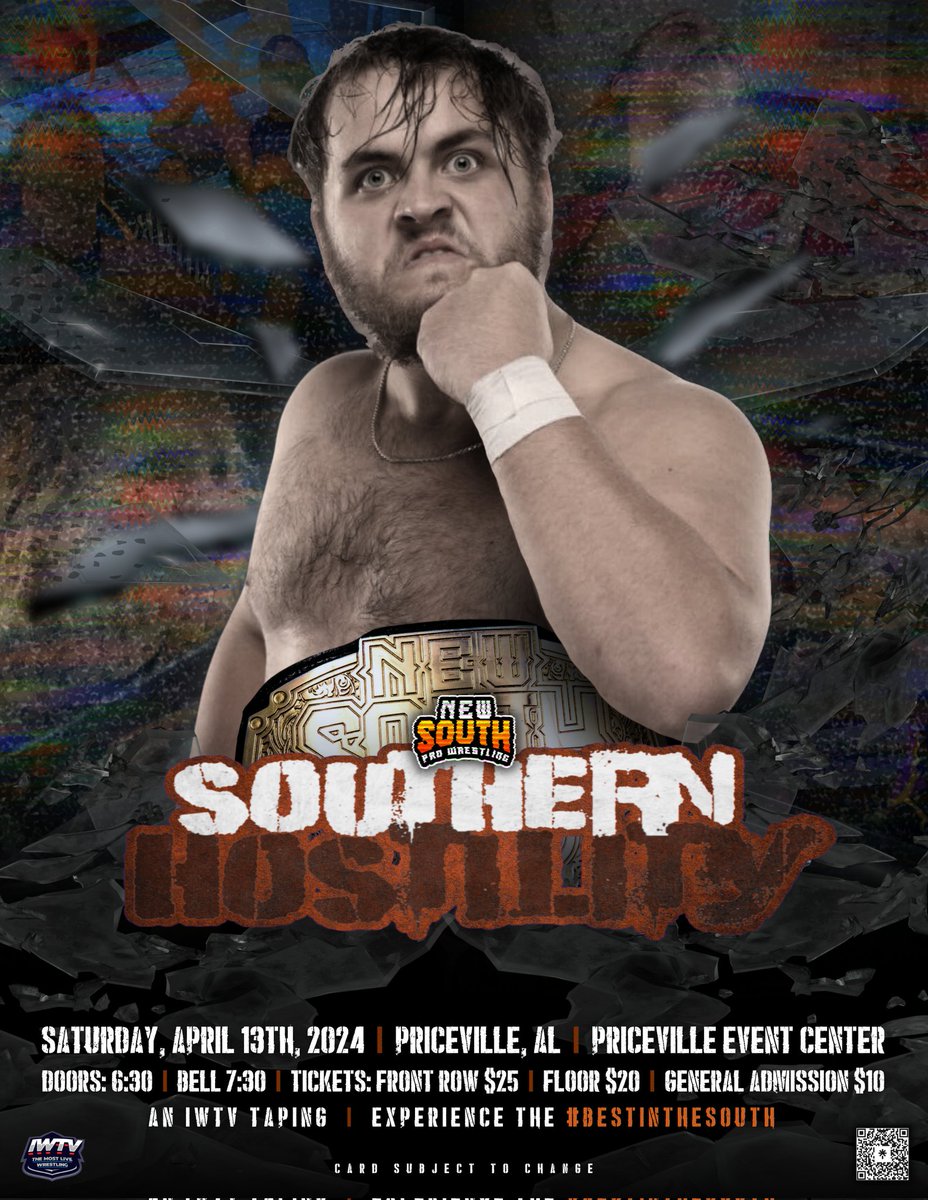 Friday April 12th Scottsboro at the Friendship Lodge Top Shelf 21 and up Saturday April 13th Priceville Event Center Southern Hostility All Ages Get your tickets NOW!! @toon_brayden @PRIMETIMEMESD1 @cabanamandan @sofiasivan Akuto Death Society @TheCarniesTN @KelseyRaegan