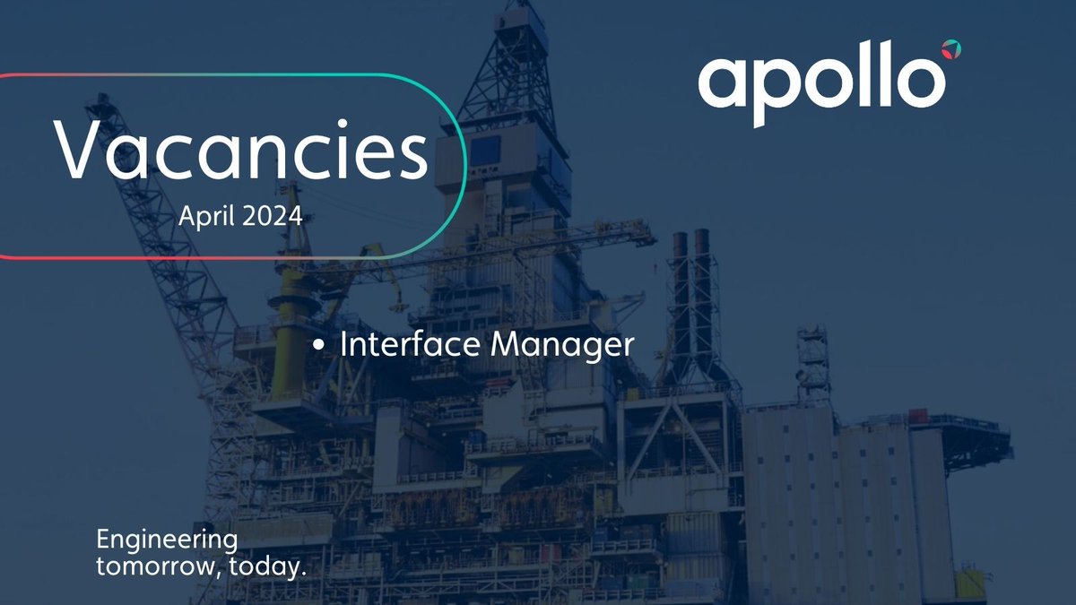 Apollo (@apolloengineer) on Twitter photo We currently have a fantastic opportunity for an Interface Manager based in Norway, London and Copenhagen.
This position is suitable for someone with a Project Management background.
Interested? Contact andrew.pritchard@apollo.engineer
#projectmanagement #oilandgas We currently have a fantastic opportunity for an Interface Manager based in Norway, London and Copenhagen.
This position is suitable for someone with a Project Management background.
Interested? Contact andrew.pritchard@apollo.engineer
#projectmanagement #oilandgas