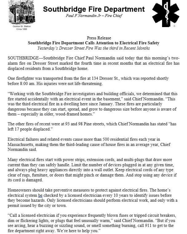 Southbridge Fire tweet media