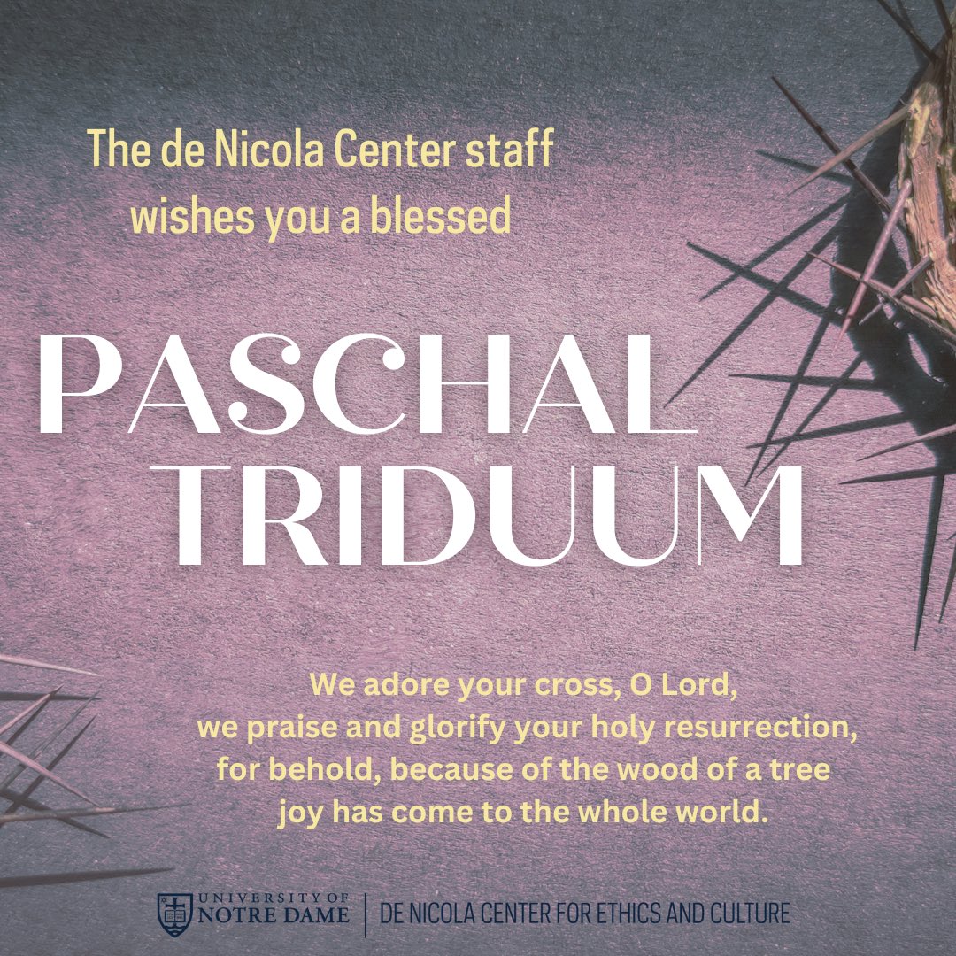 A blessed Paschal Triduum to you!