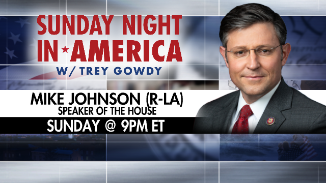 Join @TGowdySC this Sunday night for an exclusive interview with @SpeakerJohnson @ 9PM ET on #FoxNews