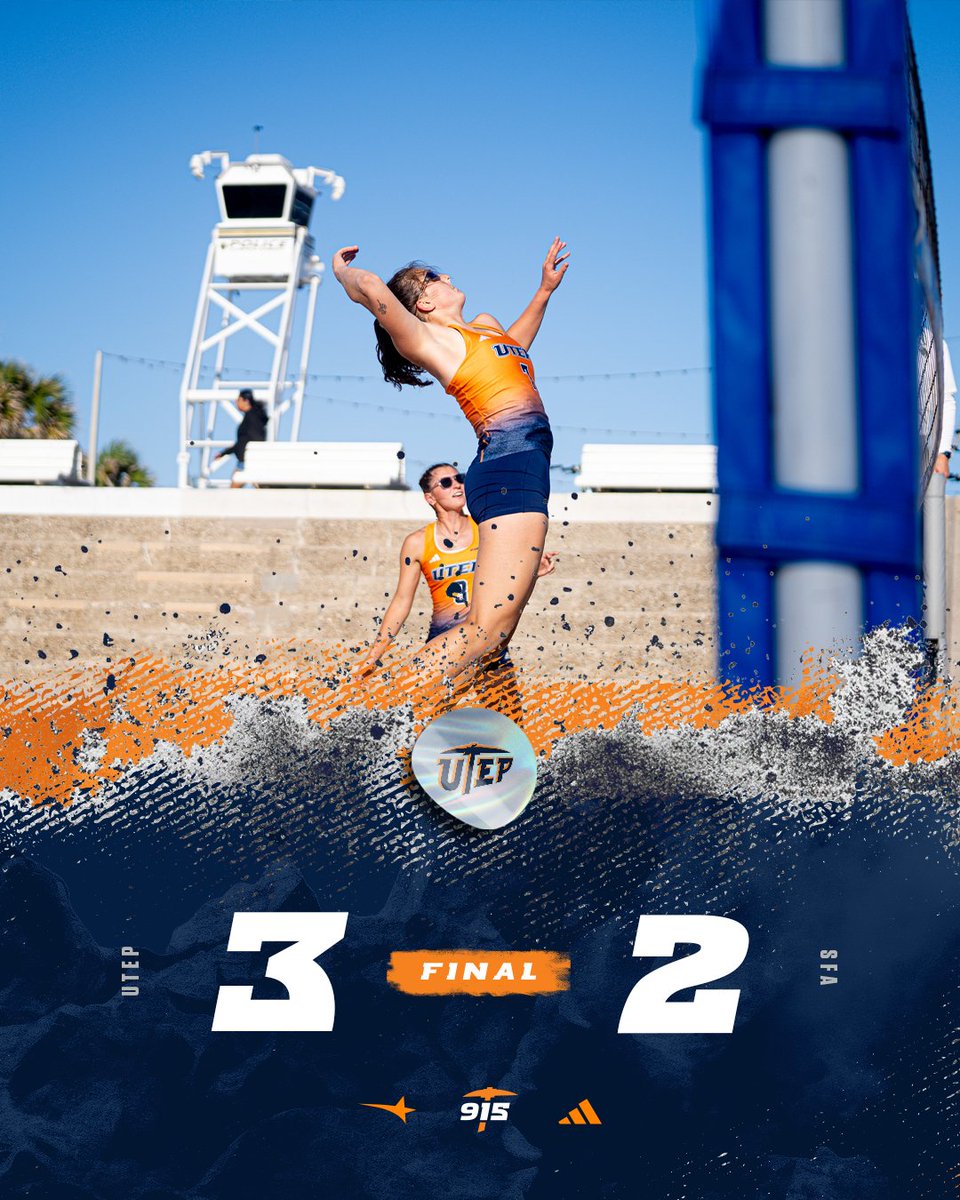 𝐌𝐈𝐍𝐄𝐑𝐒 𝐖𝐈𝐍‼️ Ema and Mila clinch the match in three sets on court No. 4 🔥 ⛏️ 3, 🪓 2 | #PicksUp #HammerDown #ncaabeachvb