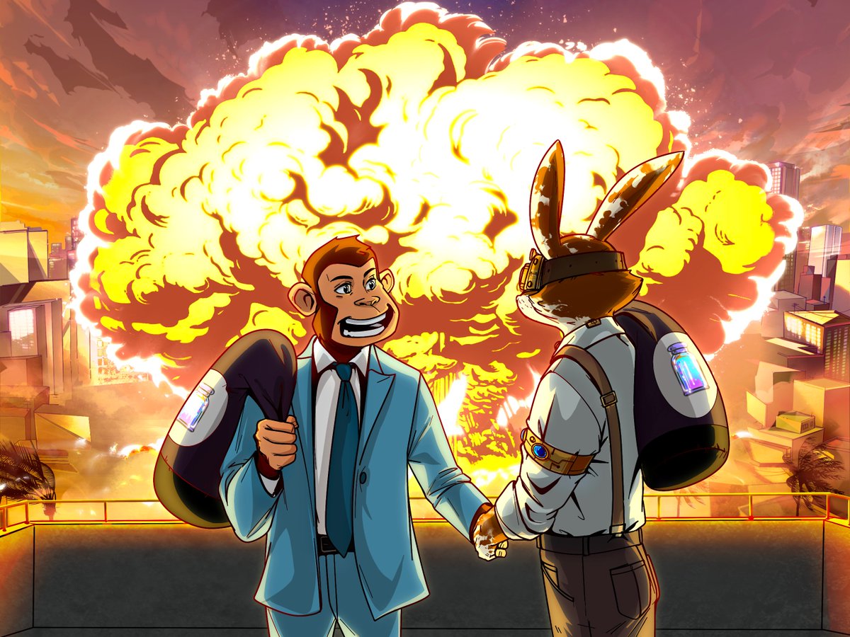 Elementerra_io's tweet image. The cross-over you have all been waiting for...
🐵 🤝 🐰

You can now stake your Chimps, Rillas and Tangs for $ELE... and still do big hits, get REKT and earn $KIWI 🐒 🦍 🦧 

Please welcome @playtheheist 🐵 👑
The Heist will be eligible for our Season 2 Token 🧪