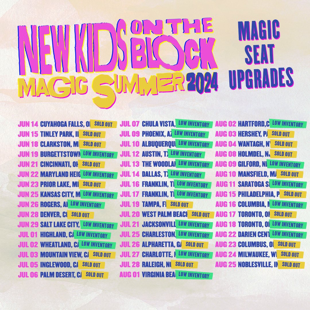 Blockheads! Magic Seat upgrades are selling out! Get yours before it’s too late at nkotb.com/events! #MagicSummerTour ☀️🤖❤️