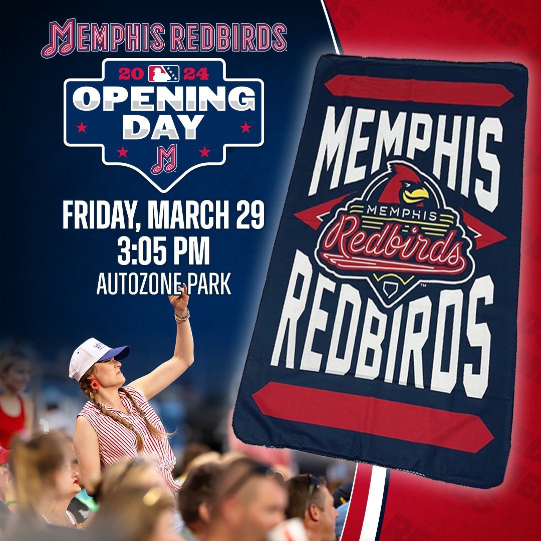 BealeStreetMphs's tweet photo. Happy Opening Day to our friends at AutoZone Park. Come out and celebrate with the Memphis Redbirds! โพ๏ธ๐ #OpeningDay #RedbirdsBaseball #AutoZonePark #BaseballSeason @memphisredbirds https://t.co/vUcwOhfGJL