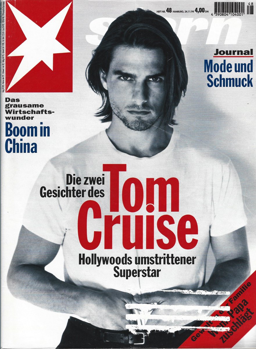 kiwirazzi's tweet photo. Good afternoon, #TCBubble !! Today, we're *FINALLY* back with the #TCScanathons and a throwback to the 1990s. We start with Stern, November '94. #TomCruise #InterviewWithTheVampire #IwtV https://t.co/0dsK2qrewR