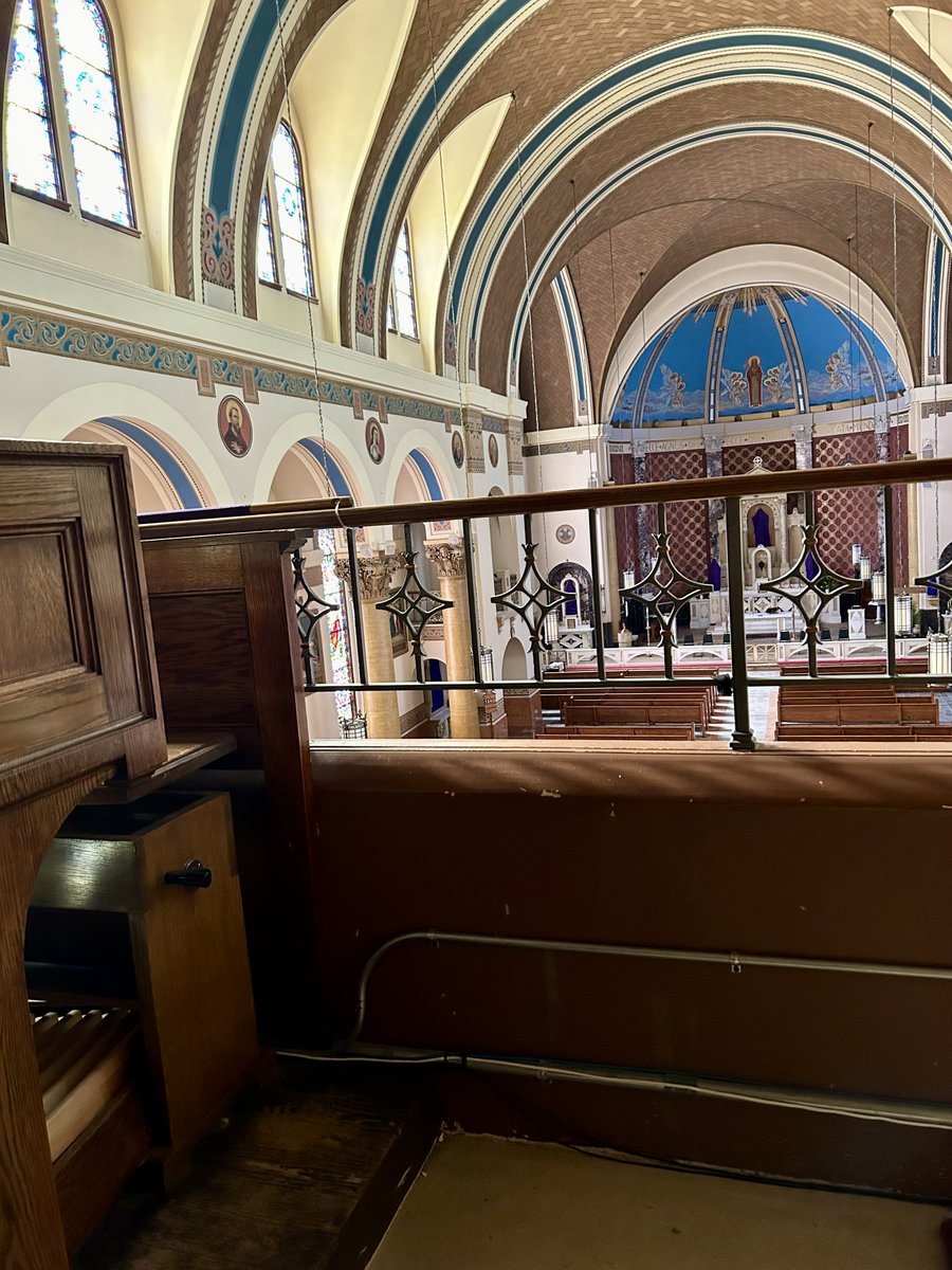 My view from the choir loft prison for the next few days.