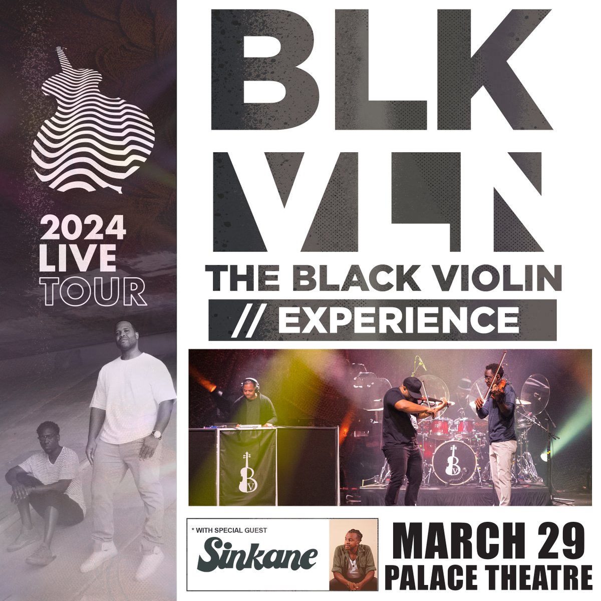 TONIGHT at the Palace Theatre... Black Violin w/s/g Sinkane. Doors Open at 7pm / Show Starts at 8pm. Tickets will be available for sale at the door or in advance at bit.ly/PalBlackViolin…
