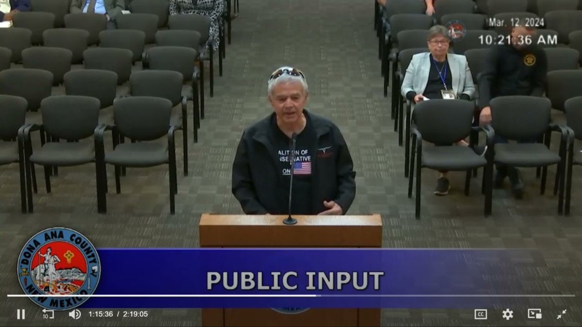 #ElectionWatch 🗳 #NewMexico 

Mr Kincaid Addresses New Mexico County Commission Concerning the State’s Corrupt Election System:

youtu.be/OGA7dy0LAhQ?si…