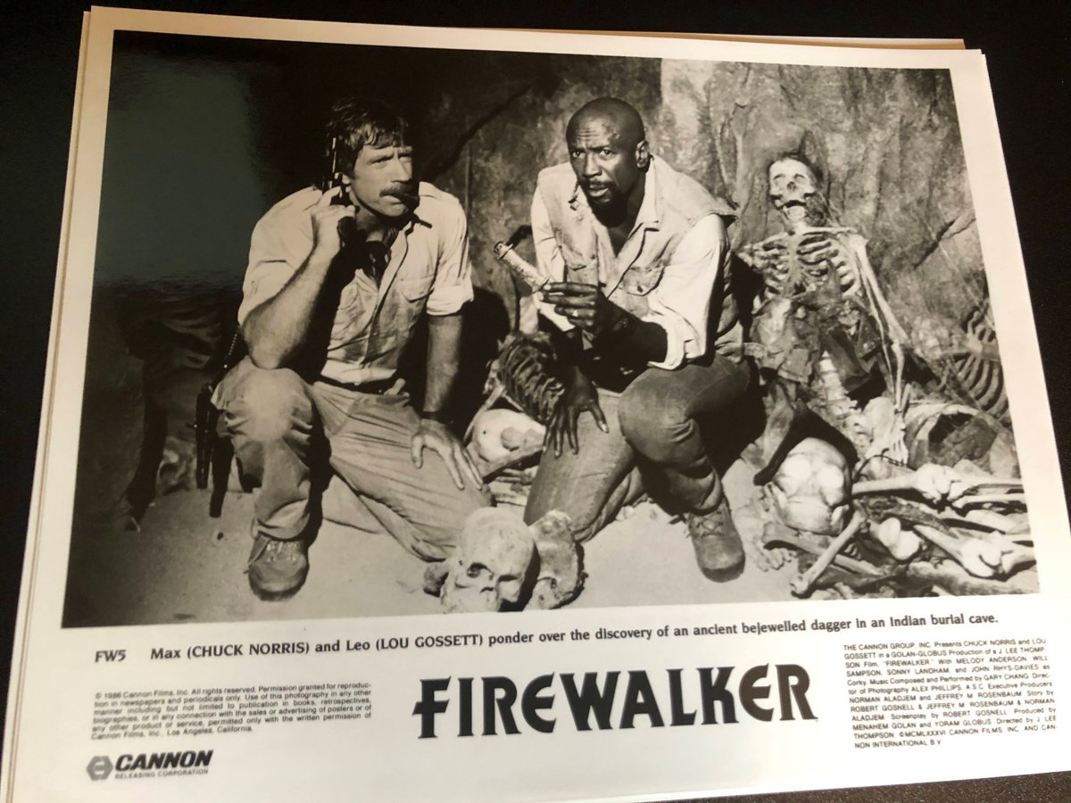 A sad farewell to the wonderful Lou Gossett Jr, who signed a three-film deal with Cannon in 1986. (Only Firewalker was ever produced.) His next Cannon project was to be 'The White Slave,' playing a cop investigating a modern-day slavery ring, written by Stirling Silliphant.