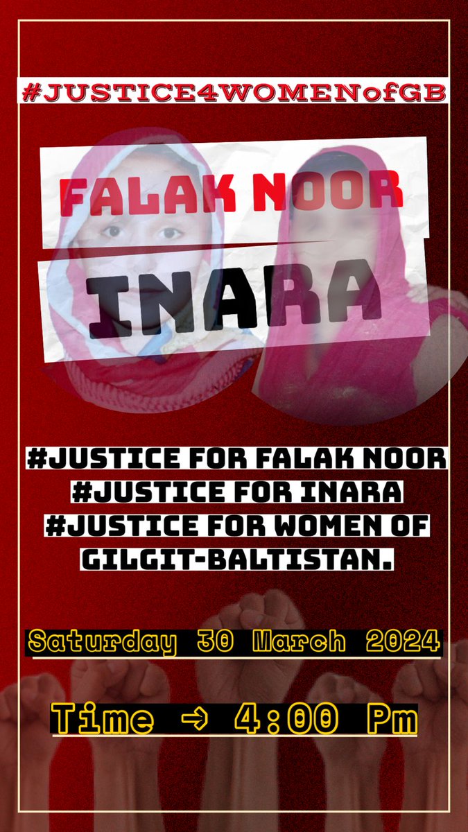 KNM_KSO's tweet photo. کراچی میں مقیم باشعور لوگوں سےدرخواست کی جاتی ہے کہ کل فلک نور اور انارہ کے لیے  ہونے والی احتجاج میں شرکت کرے.
@Tahireen_Jab @GreaterKashmir @ShabbirMir @TheJusticeDept @socialistworker @RKQalandar @SaimaKarim89 @GD_Alisher @ShehzadRoy @imranhunzai https://t.co/2vGRP9bnKf