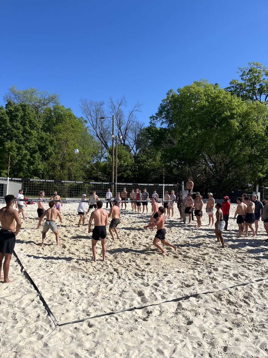 No better way to start the weekend than a beach volleyball tournament! #GOHAWKS