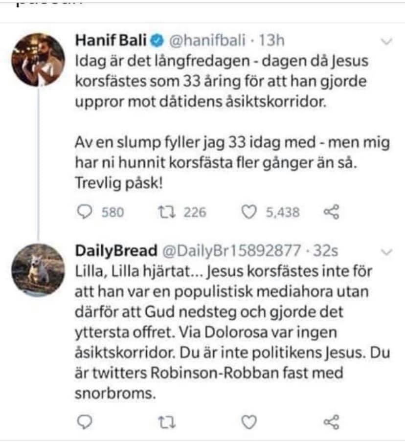 Långfredag - dagen vi minns Hanif Balis lidande.