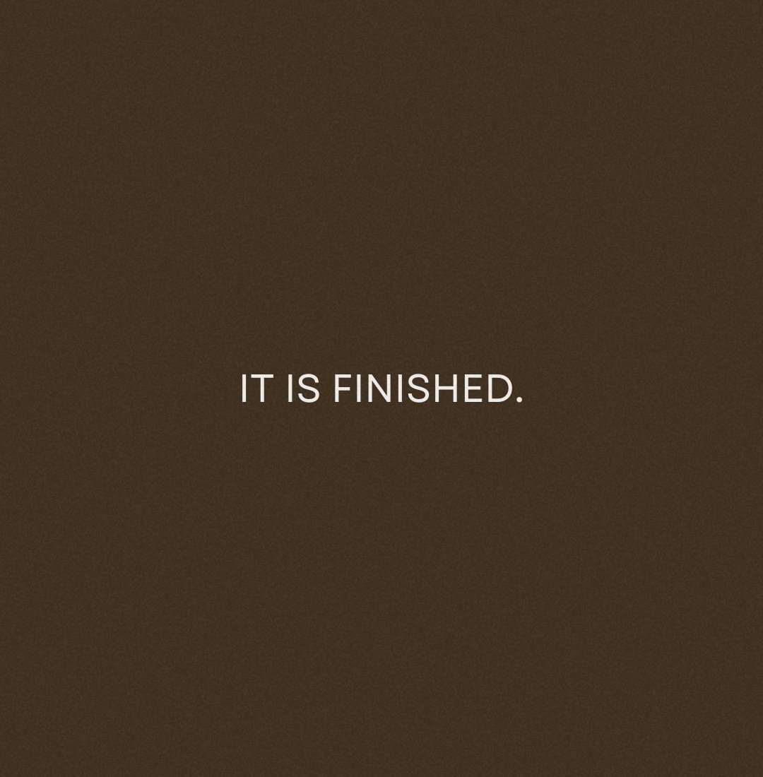 The ultimate sacrifice to model our lives after. He loved us to the end.
#GoodFriday