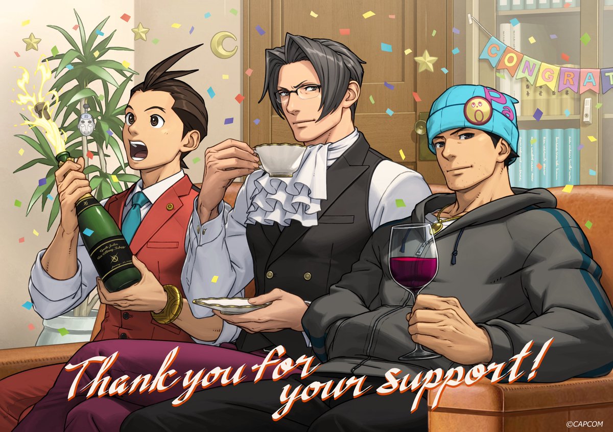 The court has spoken! Here are your top 3 characters of Apollo Justice: Ace Attorney Trilogy! Enjoy a special illustration from art director, Takuro Fuse! 🥇 Miles Edgeworth 🥈 Phoenix Wright (AJAA) 🥉 Apollo Justice Click below for the top 10! ⚖️ ace-attorney.com/aj-trilogy/en-…