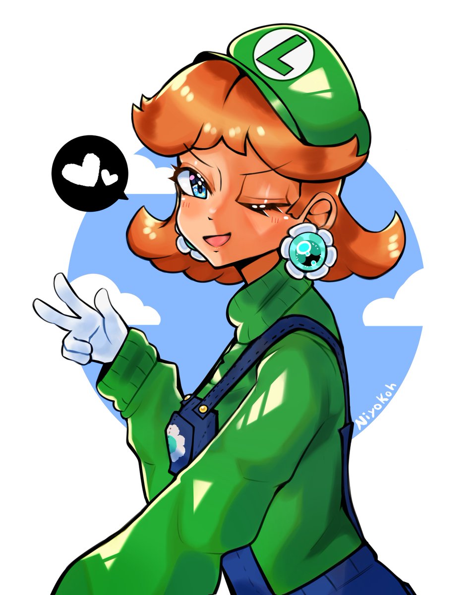 Niyokoh_'s tweet image. Daisy💚💛#daisymario #luaisy #mariofanart