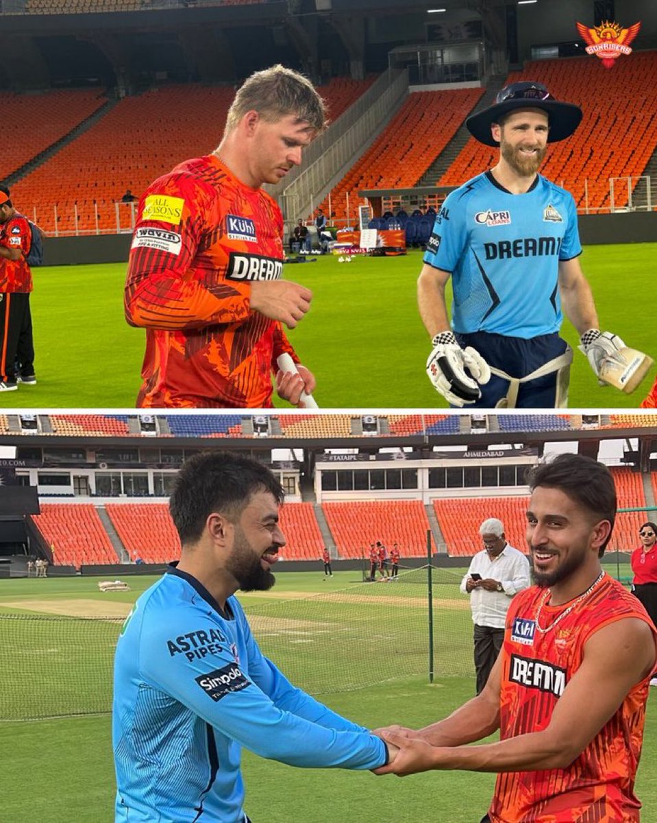 fc_sunrisers's tweet photo. Our Risers With 𝐊𝐚𝐧𝐞 𝐌𝐚𝐦𝐚 & 𝐑𝐚𝐬𝐡𝐢𝐝 𝐊𝐡𝐚𝐧 In Ahmedabad Stadium…!!😢
OrangeArmy Miss You KaneMama .
#GTvSRH #OrangeArmy #IPL2024 #PlayWithFire #SRH #SunrisersHyderabadFc #KaneMama #RashidKhan #JammuExpress #GlennPhillips https://t.co/ZubuOGZWP6