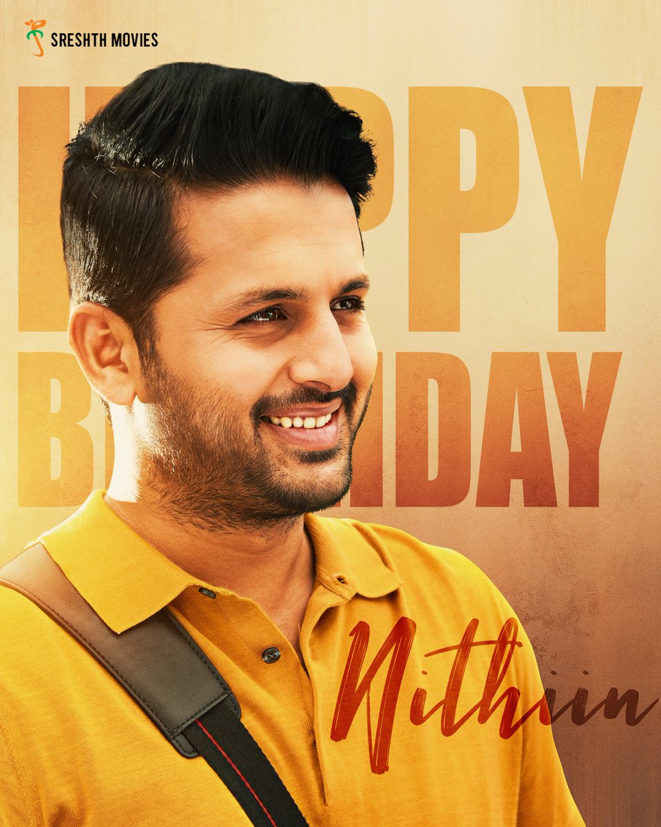Wishing a very Happy Birthday to the Super Talented Actor & Producer, our very own @Actor_Nithiin 🥳 Your charm, talent, and dedication to the world of cinema shine brightly on and off the screen ❤️ Here's to a Blockbuster year ahead 🔥✌️ #HappyBirthdayNithiin #HBDNithiin