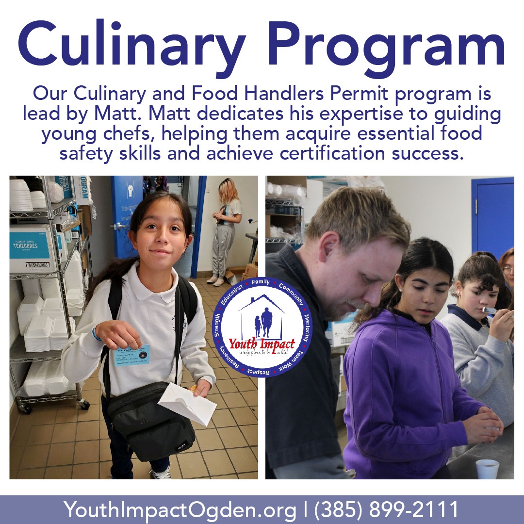 👩‍🍳🍴👨‍🍳 Our incredible #CulinaryProgram teaches youth valuable cooking skills and provides hands-on experience in the kitchen. Helping these young chefs reach their full potential! #Donate #Volunteer #NonProfit #ChampionsOfChange #ASafePlaceToBeAK... YouthImpactOgden.org